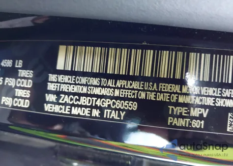 2016 Jeep Renegade Limited из США, поврежденный, VIN ZACCJBDT4GPC60559